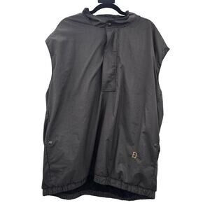 FootJoy Vest Mens XL Golf Rain Wind Pullover Gray Black Houndstooth